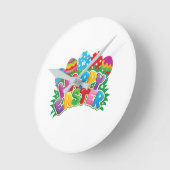 *** EASTER EGGS付きハッピーイースター*** ラウンド壁時計 (傾斜)