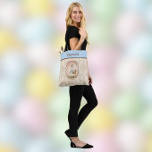 Easter Eggs Basket Pastel Vintage Goose Monogram トートバッグ