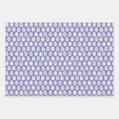 Easter Eggs Bunnies & Carrots Easter Patterns ラッピングペーパーシート (正面3)