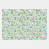 Easter Eggs Bunnies & Carrots Easter Patterns ラッピングペーパーシート (正面2)