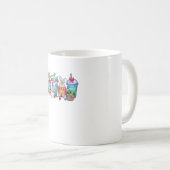 Easter Eggs Coffee Bunny Cups Latte Iced Cream Wom コーヒーマグカップ (正面右)