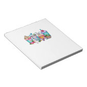 Easter Eggs Coffee Bunny Cups Latte Iced Cream Wom ノートパッド (アングル)