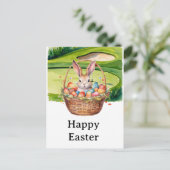Easter eggs for golfer on green grass  シーズンポストカード (スタンド正面)