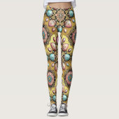EASTER EGGS ~ Gold Blue Pink 3D~ Leggings レギンス (正面)