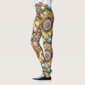EASTER EGGS ~ Gold Blue Pink 3D~ Leggings レギンス (左)