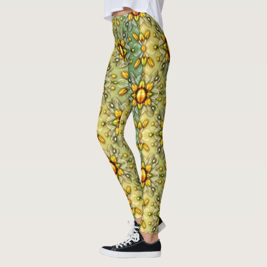 EASTER EGGS ~ Green Yellow 3D ~  Leggings レギンス (左)