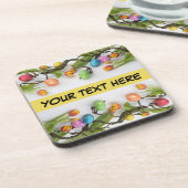 Easter Eggs on a Vine Hard Plastic Coaster コースター (左側)
