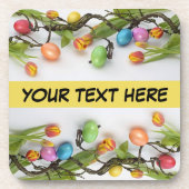 Easter Eggs on a Vine Hard Plastic Coaster コースター (正面)