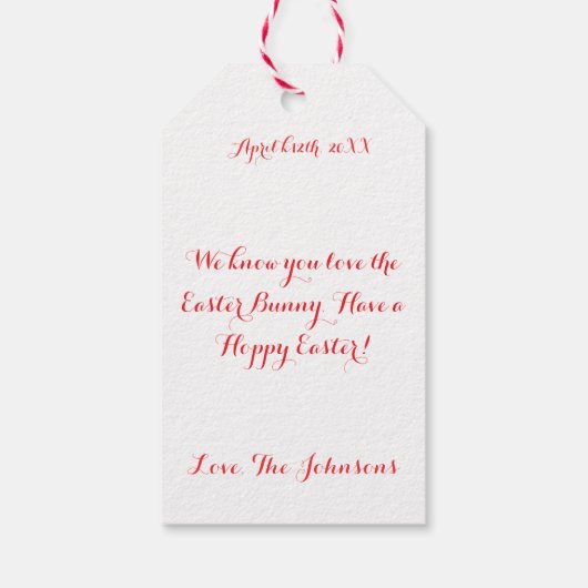 Easter Eggs Photo ギフトタグ (裏面)