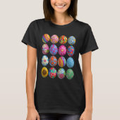 Easter Eggs spring flowers colorful fun Tシャツ (正面)