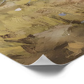 Easter Eggs Wildflowers Print, Antique Spring ポスター (角)