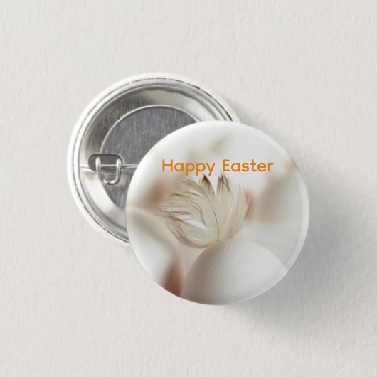 Easter Eggs with Feather Graphic 缶バッジ (正面&裏面)