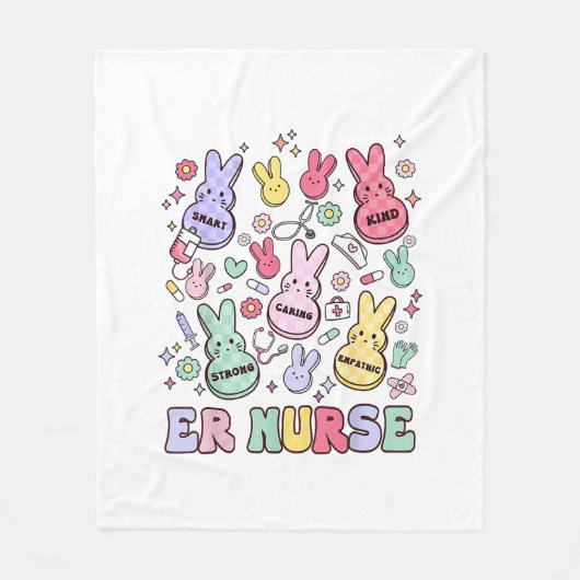 Easter ER Emergency Department Nurse Practitioner  フリースブランケット (正面)