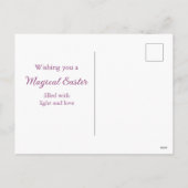 Easter Fairy Painting Egg Spring シーズンポストカード (裏面)