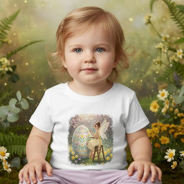Easter Fairy Painting Egg Spring トドラーTシャツ
