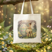 Easter Fairy Painting Egg Spring トートバッグ