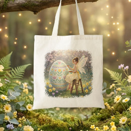Easter Fairy Painting Egg Spring トートバッグ