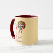 Easter Family – Cute Bunny Celebration - caneca マグカップ (正面左)