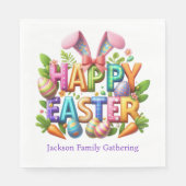 Easter Family Gathering Colorful スタンダードランチョンナプキン (正面)