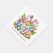 Easter Family Gathering Colorful スタンダードランチョンナプキン (角)