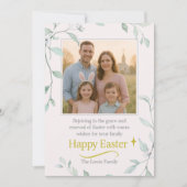 Easter Family Photo with Greenery  カード (正面)