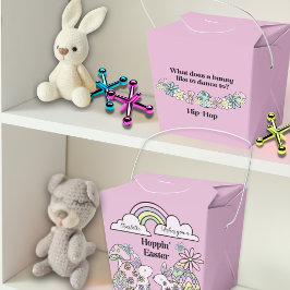 Easter Favor Box Retro Flower Power Bunny フェイバーボックス