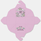 Easter Favor Box Retro Flower Power Bunny フェイバーボックス (見開き)