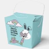 Easter Favor Box Retro Flower Power Bunny フェイバーボックス (正面)