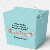 Easter Favor Box Retro Flower Power Bunny フェイバーボックス (裏面)