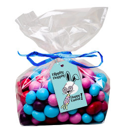 Easter Favor Tag Retro Flower Power Bunny ギフトタグ