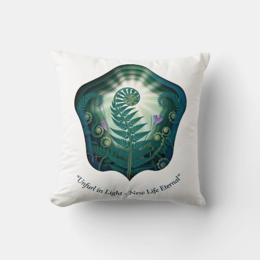 Easter Fern Unfurl in Glory, Easter Gift クッション (正面)