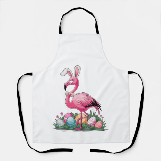 Easter Flamingo T-Shirt エプロン (正面)