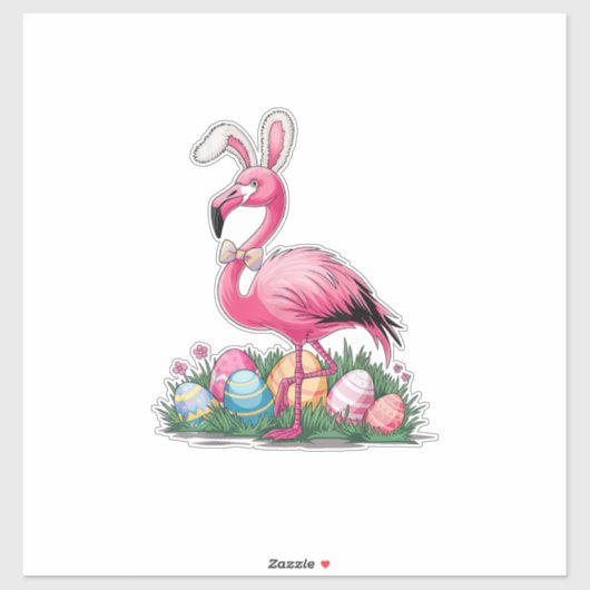 Easter Flamingo T-Shirt シール (シート)