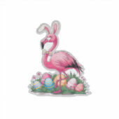 Easter Flamingo T-Shirt シール (正面)