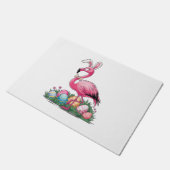 Easter Flamingo T-Shirt ドアマット (アングル)