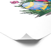 Easter Flamingo T-Shirt ポスター (コーナー)