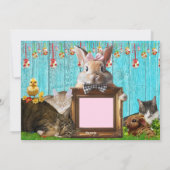 Easter Flat Card - Cats and Bunnies シーズンカード (裏面)