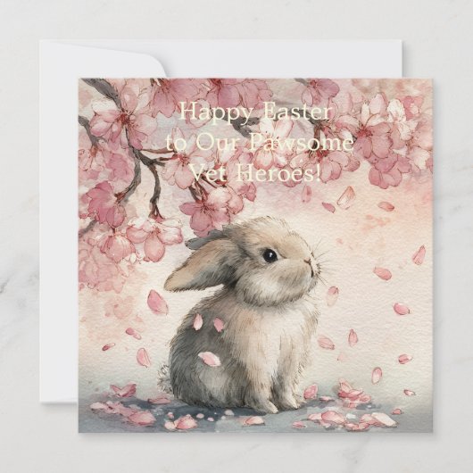 Easter flat holiday card for Veterinary Personal シーズンカード (正面)