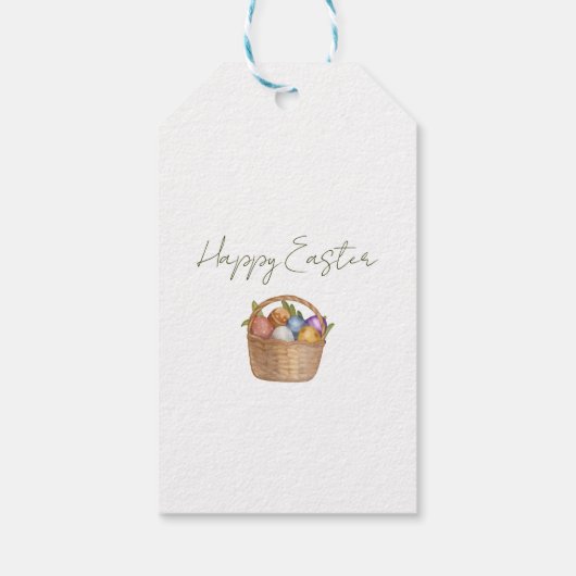 Easter Floral Bunny ギフトタグ (裏面)