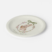 Easter Floral Bunny Egg Hunt ペーパープレート (アングル)