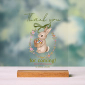 Easter Floral Bunny Welcome Acrylic Sign アクリルサイン (ニュートラル)