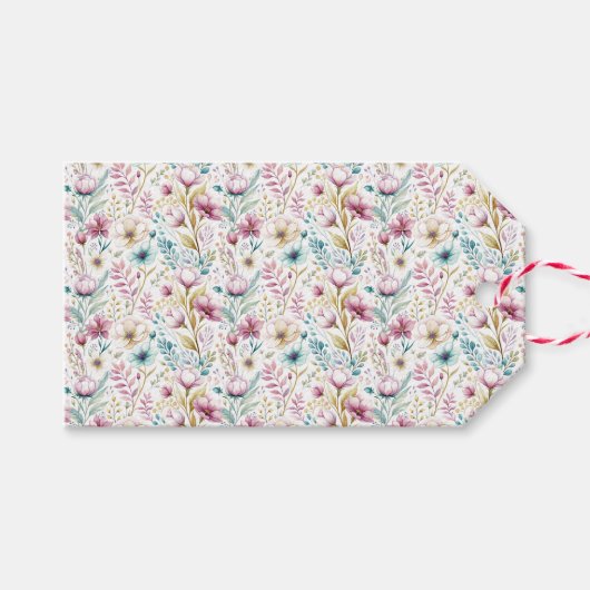 Easter Floral Garden Wrapping Paper Set  ギフトタグ (正面(横))