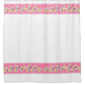 Easter Floral Rabbits シャワーカーテン (正面)