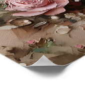 Easter Flower Egg Print, Spring Vintage Egg ポスター (角)