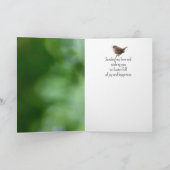 Easter Friend Wren Bird Wishes シーズンカード (内部)