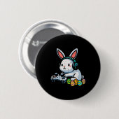 Easter Gamer Bunny Rabbit Video Game Men Boys Kids 缶バッジ (正面&裏面)