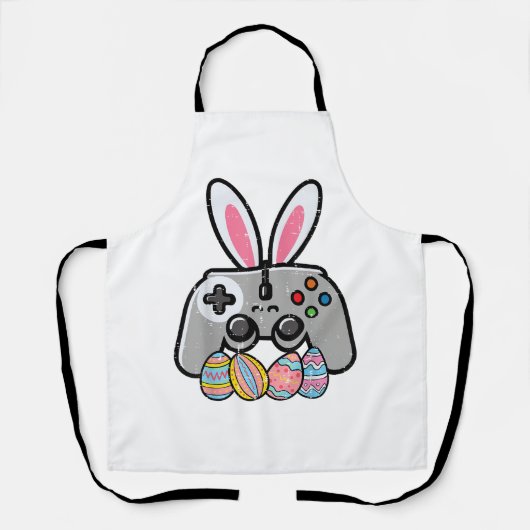 Easter Gaming Controller Bunny Ears Boys Kids Yout エプロン (正面)