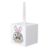 Easter Gaming Controller Bunny Ears Boys Kids Yout キューブオーナメント (裏面アングル)
