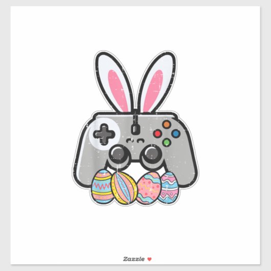 Easter Gaming Controller Bunny Ears Boys Kids Yout シール (シート)