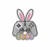 Easter Gaming Controller Bunny Ears Boys Kids Yout シール (正面)